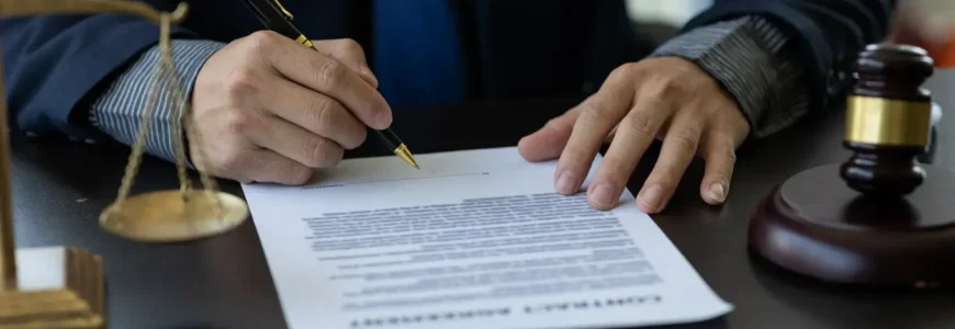 prawnik nad dokumentem